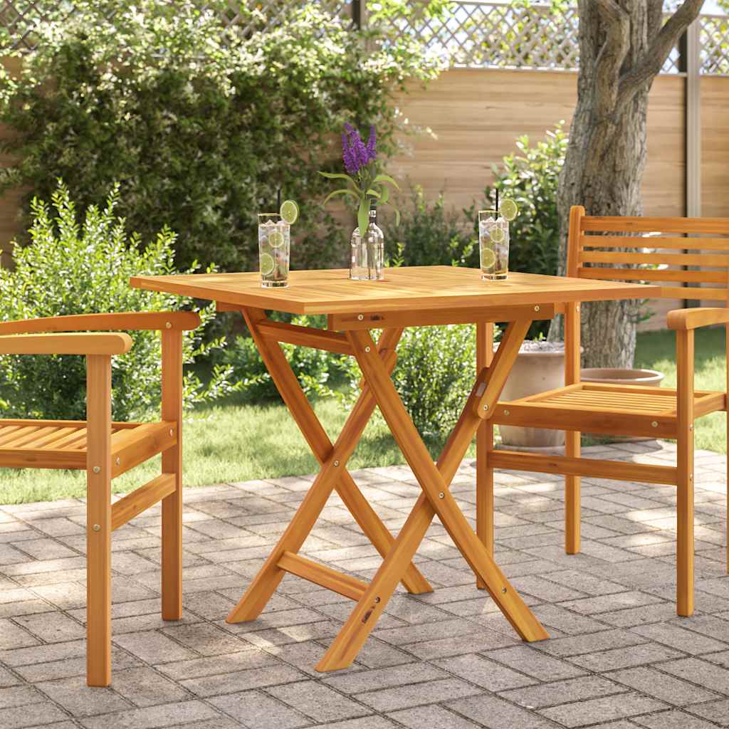 Gartentisch Klappbar 85X85X76 Cm Teak Massivholz