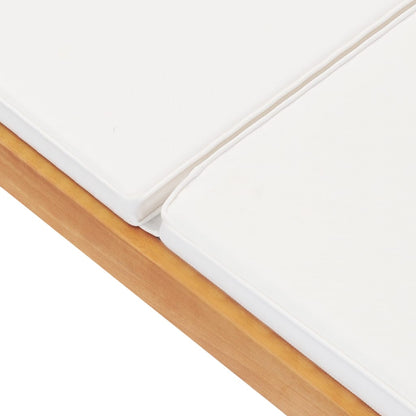 Sonnenliege Mit Auflage Massivholz Teak