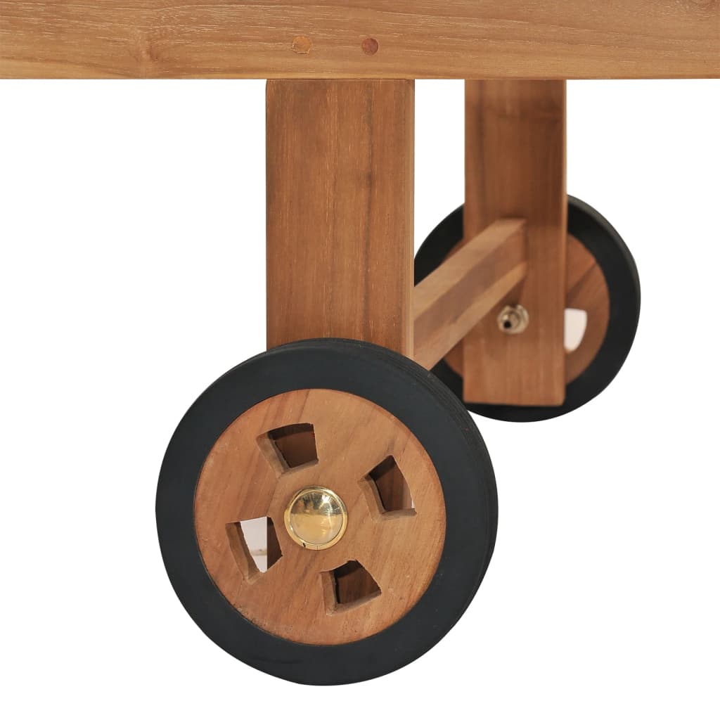 Sonnenliege Mit Auflage Massivholz Teak