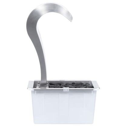 Garten-Wasserfall Silbern 34X49X82 Cm Edelstahl