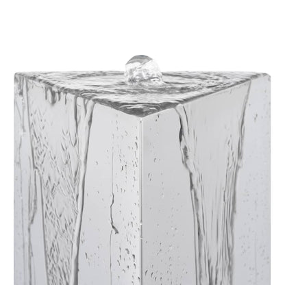 Gartenbrunnen Mit Pumpe Edelstahl 76 Cm Dreieckig
