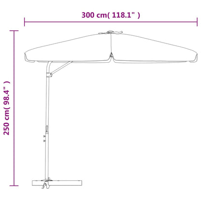 Sonnenschirm Mit Stahl-Mast 300 Cm