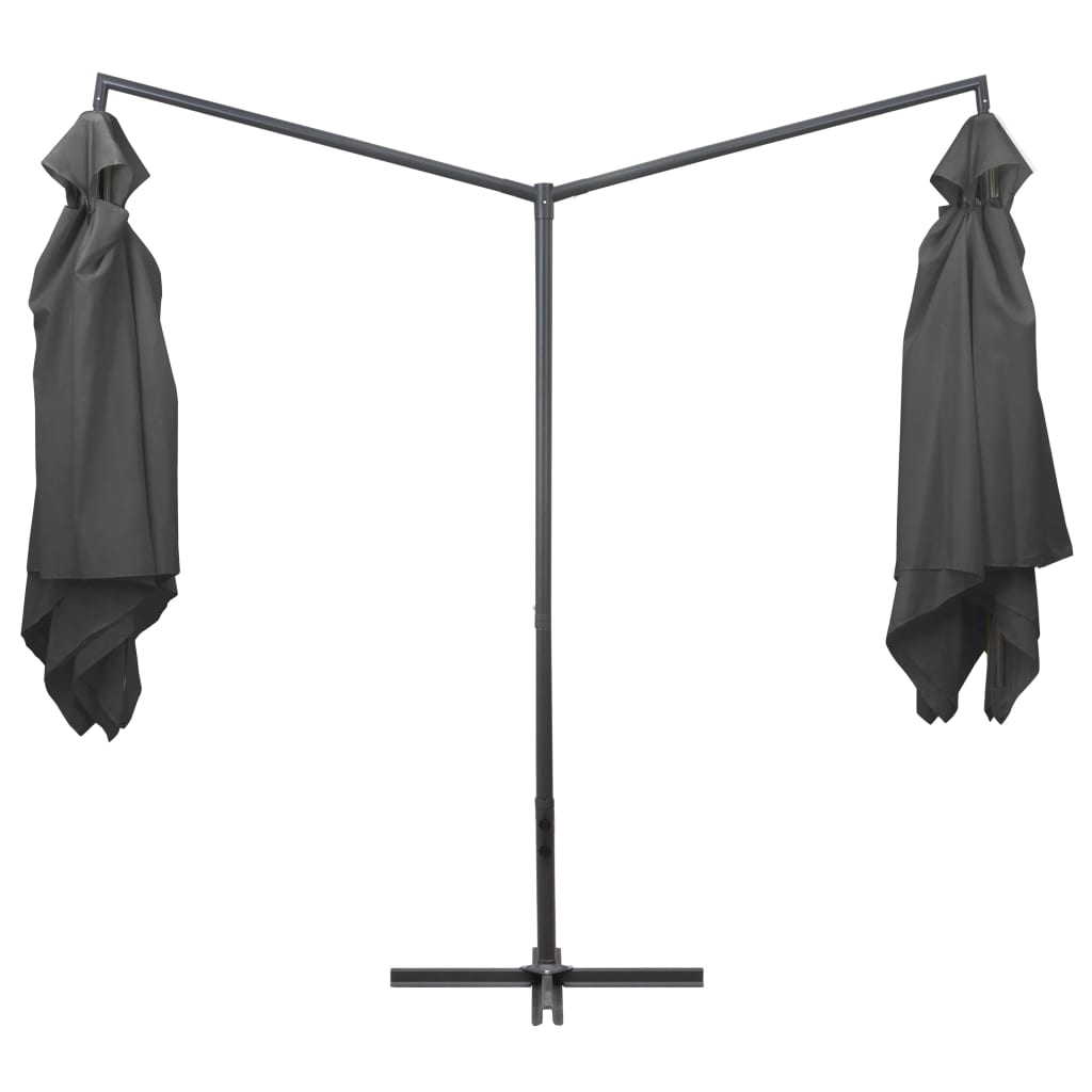 Doppel-Sonnenschirm Mit Stahl-Mast 250X250 Cm
