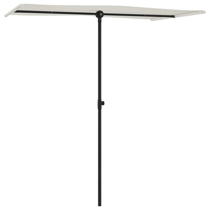 Sonnenschirm Mit Aluminium-Mast 180X110 Cm Sandweiß