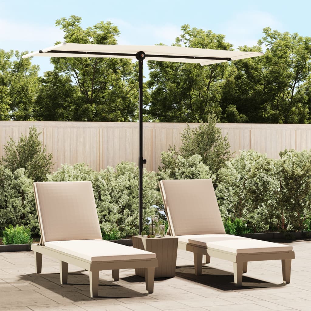 Sonnenschirm Mit Aluminium-Mast 180X110 Cm Sandweiß