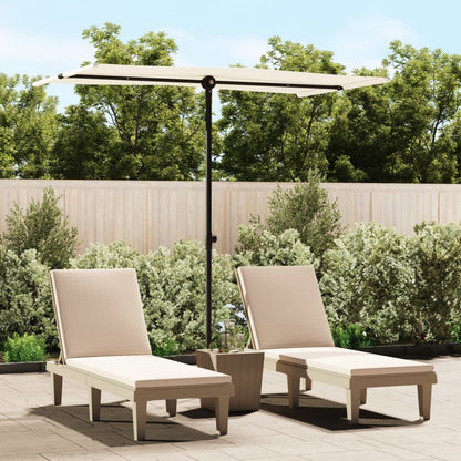 Sonnenschirm Mit Aluminium-Mast 180X110 Cm Sandweiß