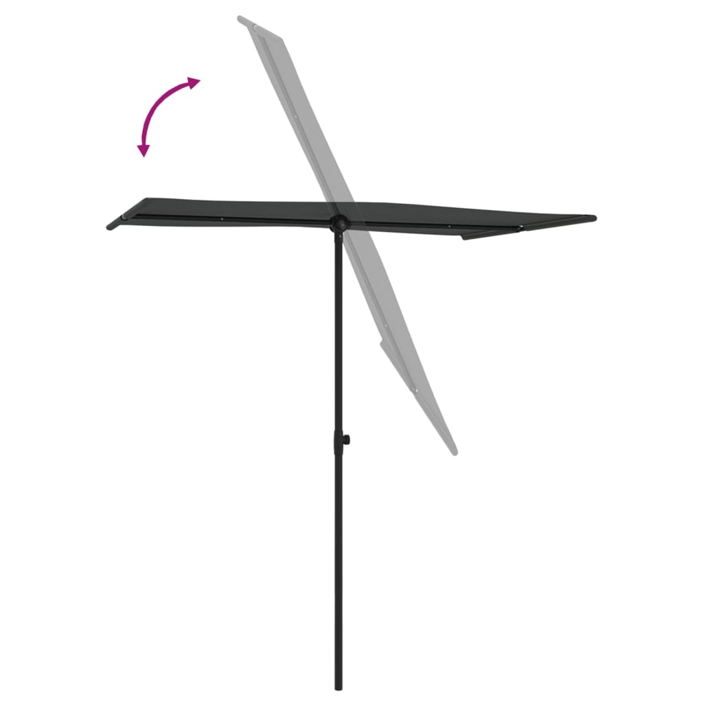 Sonnenschirm Mit Aluminium-Mast 180X110 Cm