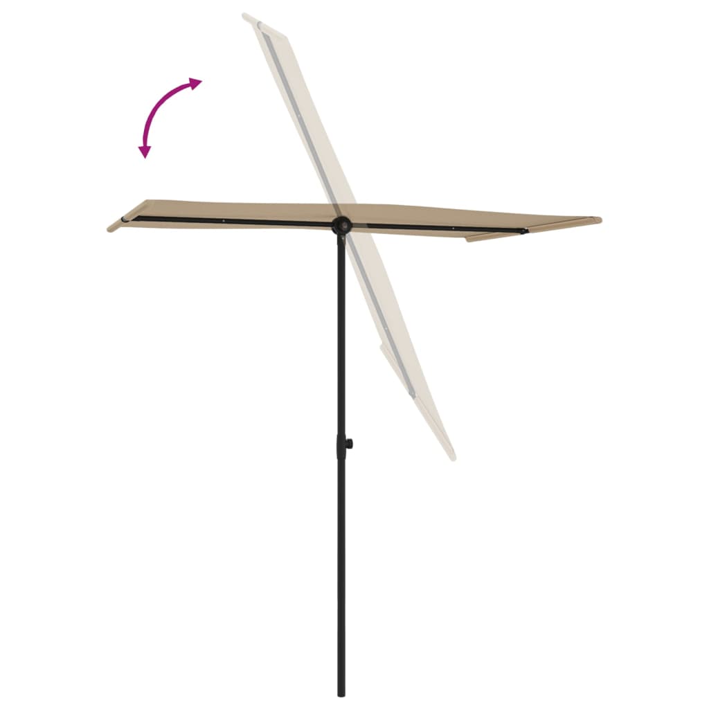 Sonnenschirm Mit Aluminium-Mast 180X110 Cm
