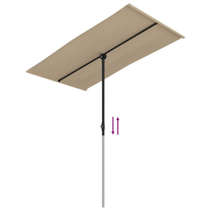 Sonnenschirm Mit Aluminium-Mast 180X110 Cm