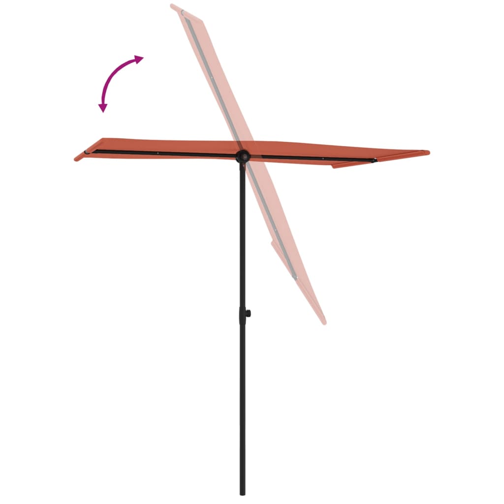 Sonnenschirm Mit Aluminium-Mast 180X110 Cm