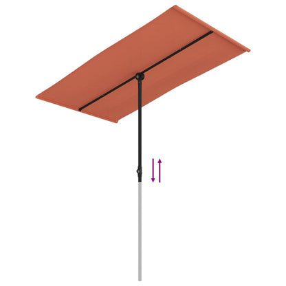 Sonnenschirm Mit Aluminium-Mast 180X110 Cm