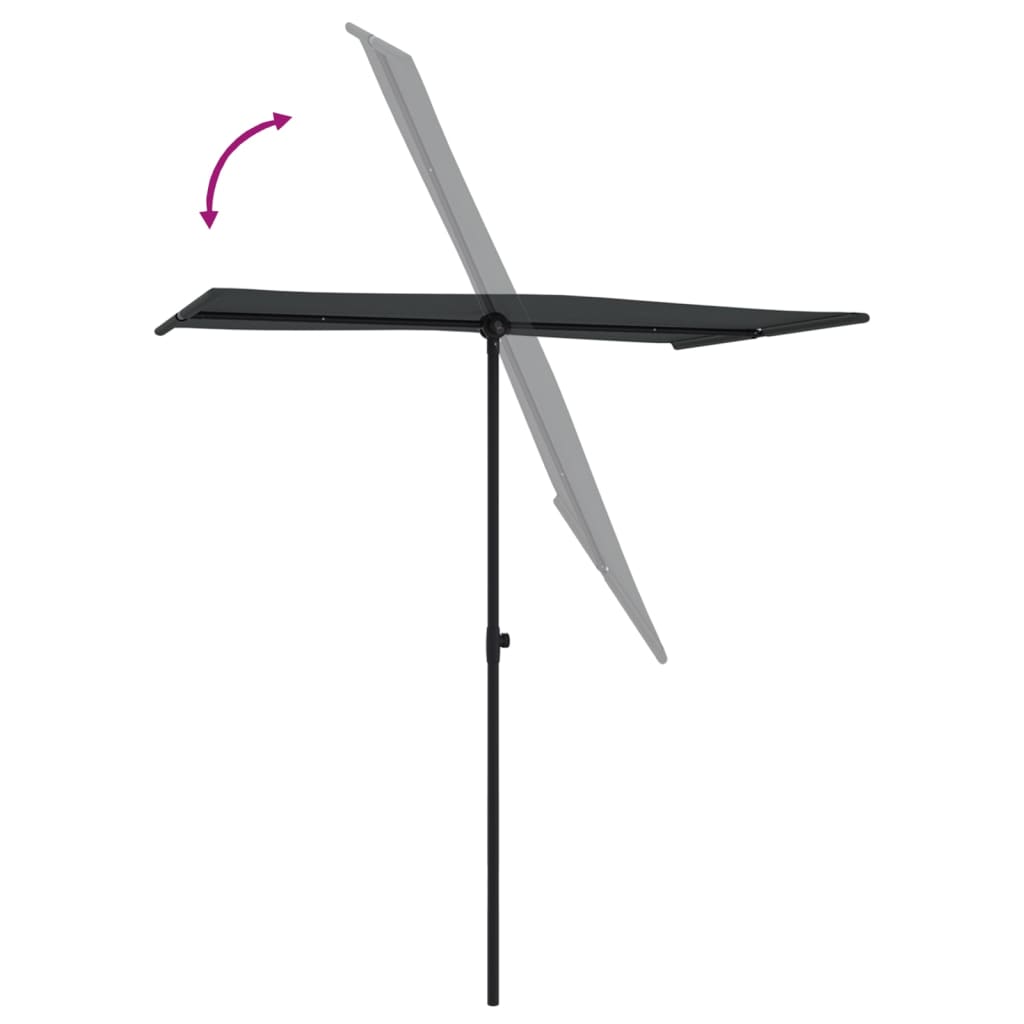 Sonnenschirm Mit Aluminium-Mast 180X110 Cm
