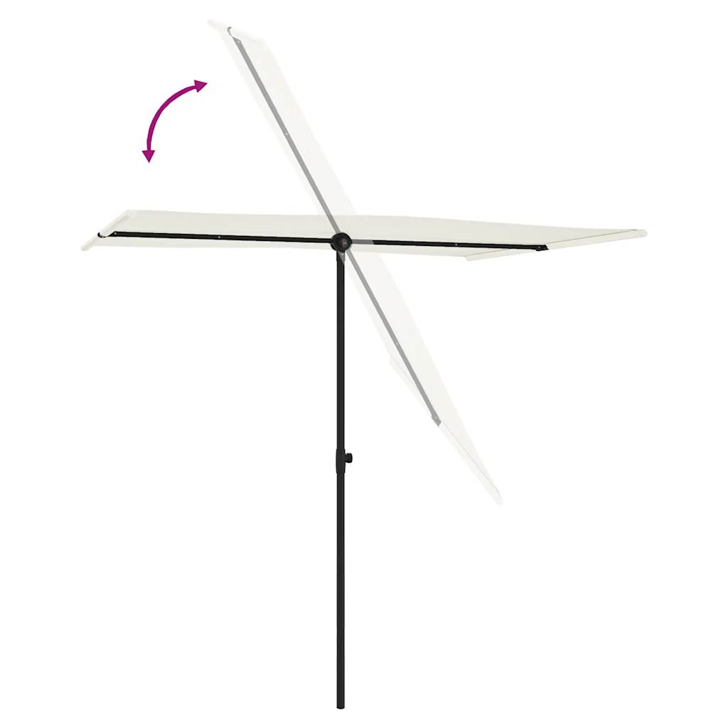 Sonnenschirm Mit Aluminium-Mast 2X1,5 M Sandweiß