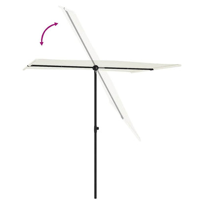 Sonnenschirm Mit Aluminium-Mast 2X1,5 M Sandweiß