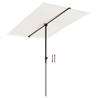Sonnenschirm Mit Aluminium-Mast 2X1,5 M Sandweiß