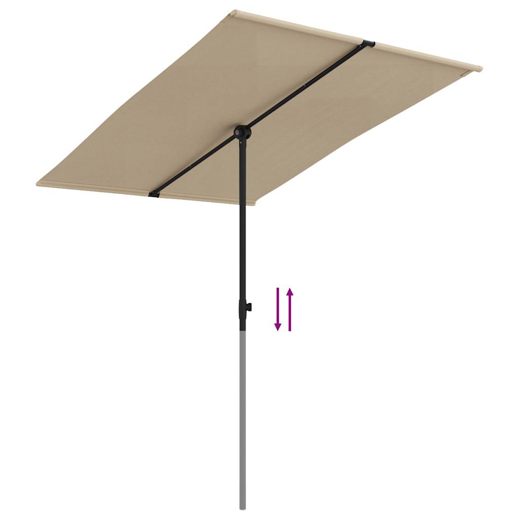 Sonnenschirm Mit Aluminium-Mast 2X1,5 M
