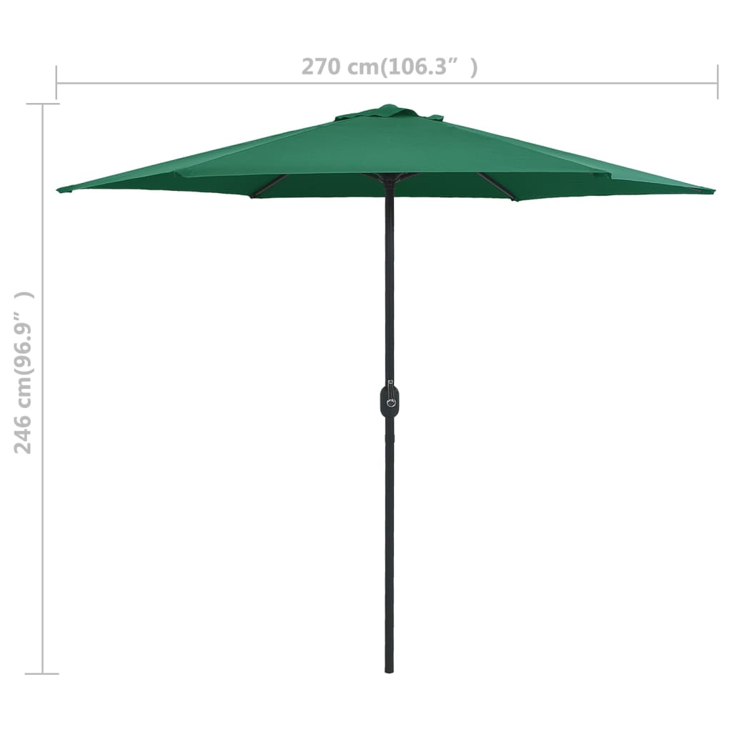 Sonnenschirm Mit Aluminium-Mast 270X246 Cm