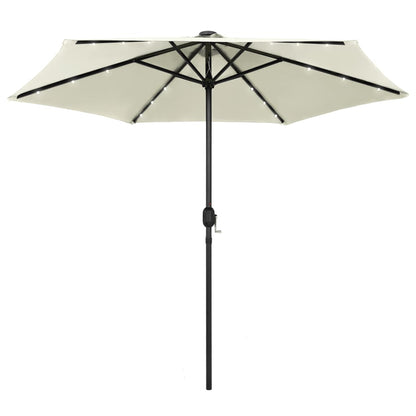 Sonnenschirm Mit Led-Beleuchtung Und Alu-Mast 270 Cm