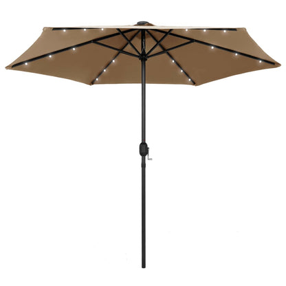 Sonnenschirm Mit Led-Beleuchtung Und Alu-Mast 270 Cm