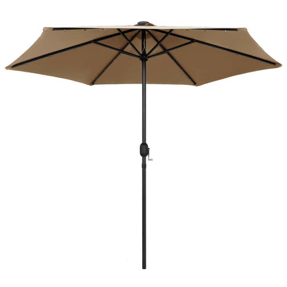 Sonnenschirm Mit Led-Beleuchtung Und Alu-Mast 270 Cm