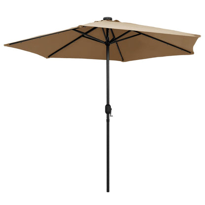 Sonnenschirm Mit Led-Beleuchtung Und Alu-Mast 270 Cm