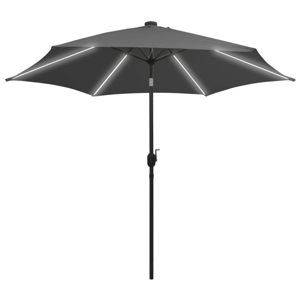 Sonnenschirm Mit Led-Beleuchtung Und Alu-Mast 300 Cm