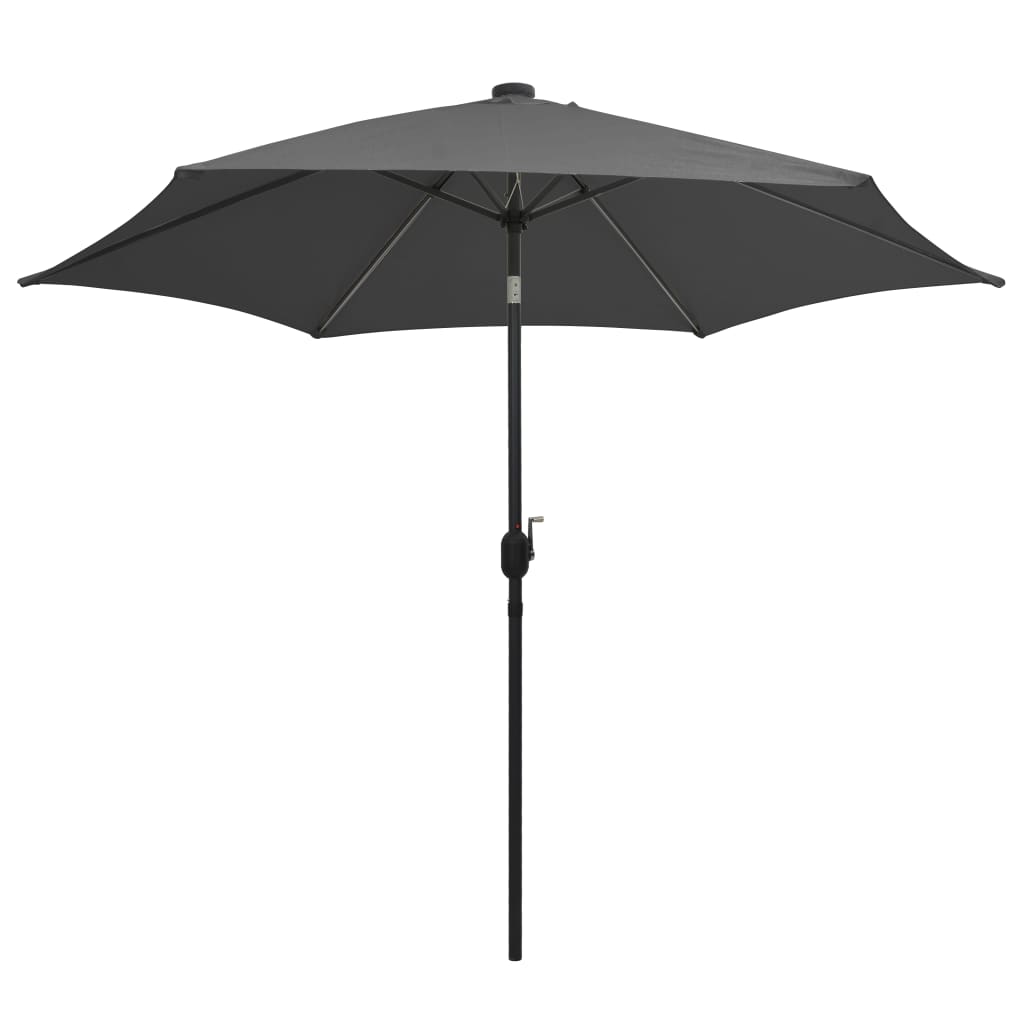 Sonnenschirm Mit Led-Beleuchtung Und Alu-Mast 300 Cm
