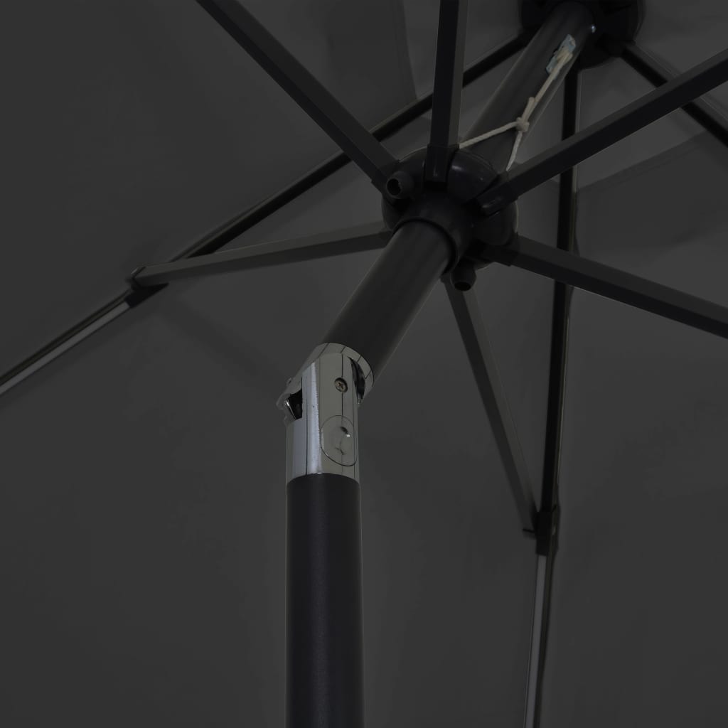 Sonnenschirm Mit Led-Beleuchtung Und Alu-Mast 300 Cm