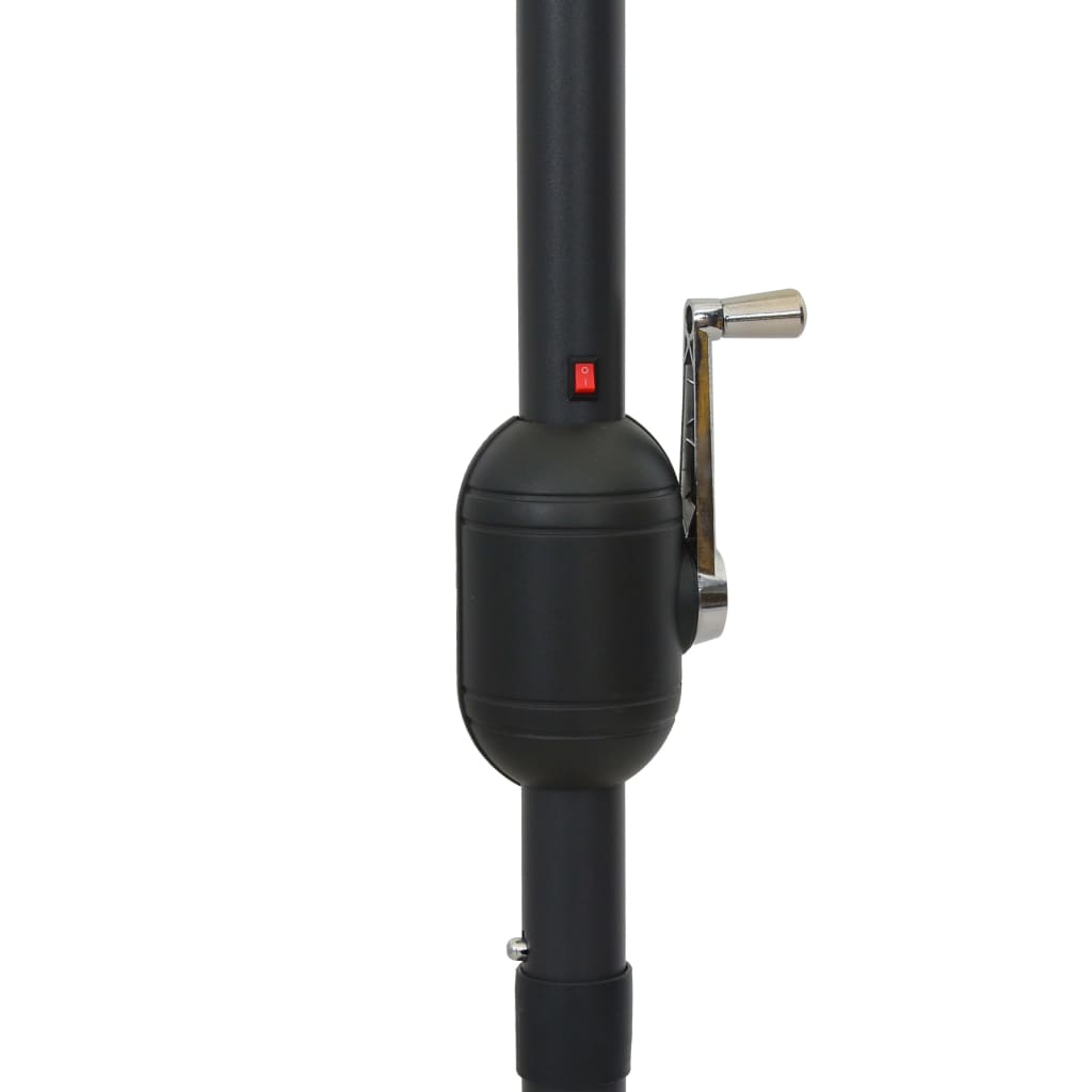 Sonnenschirm Mit Led-Beleuchtung Und Alu-Mast 300 Cm