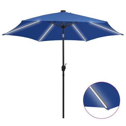 Sonnenschirm Mit Led-Beleuchtung Und Alu-Mast 300 Cm