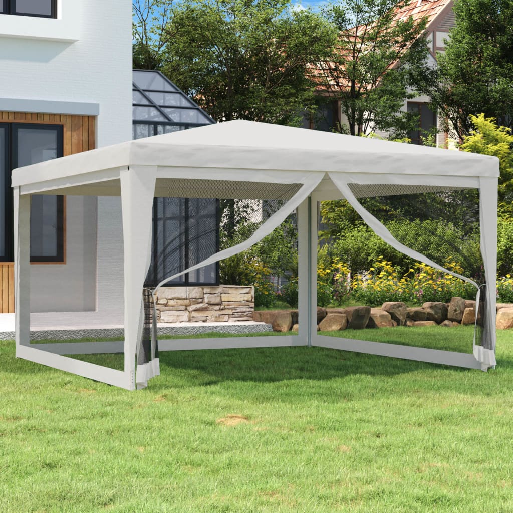 Partyzelt Mit 10 Mesh-Seitenteilen 6X4 M Hdpe