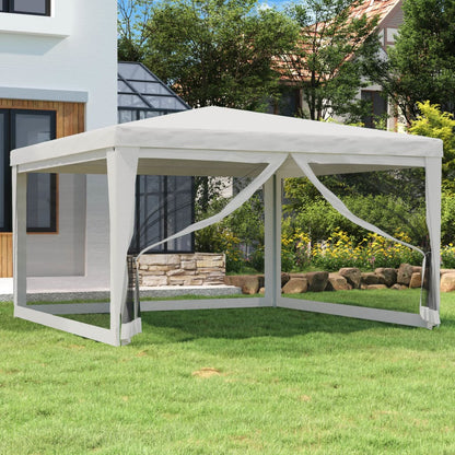 Partyzelt Mit 10 Mesh-Seitenteilen 6X4 M Hdpe