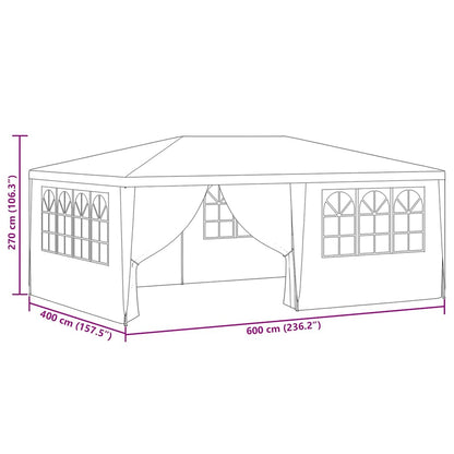 Profi-Partyzelt Mit Seitenwänden 4×6 M 90 G/M²