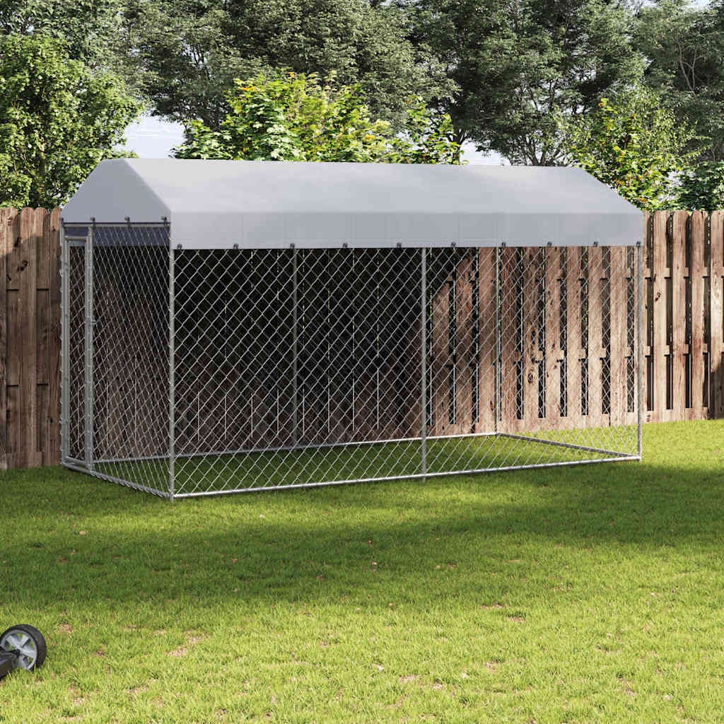 Outdoor-Hundezwinger Mit Überdachung