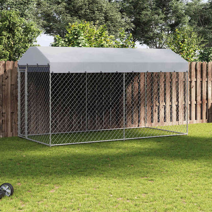 Outdoor-Hundezwinger Mit Überdachung