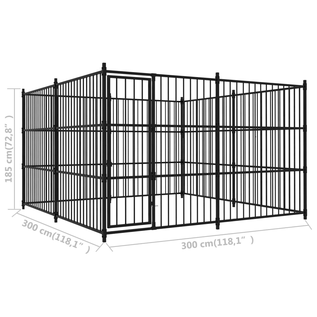 Outdoor-Hundezwinger 300×300×185 Cm