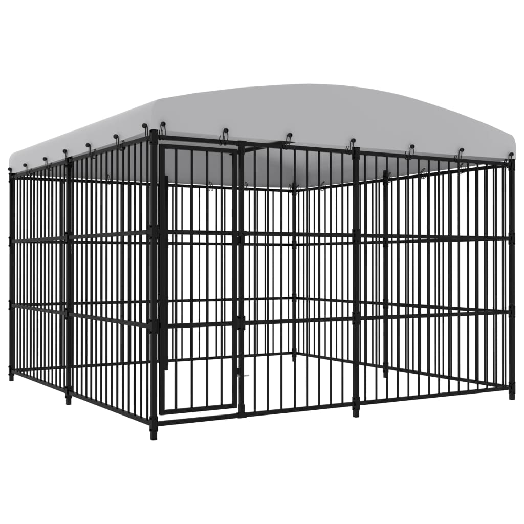 Outdoor-Hundezwinger Mit Überdachung