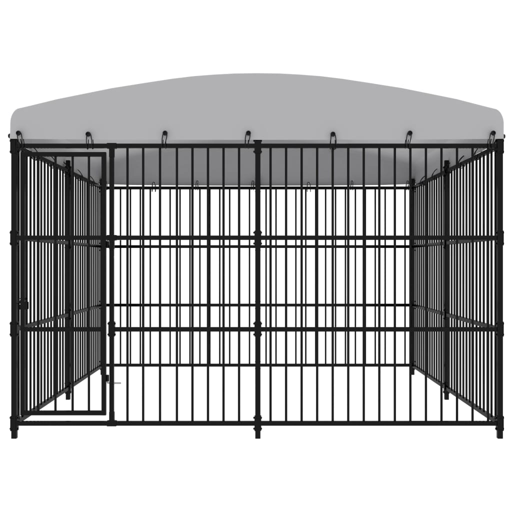 Outdoor-Hundezwinger Mit Überdachung
