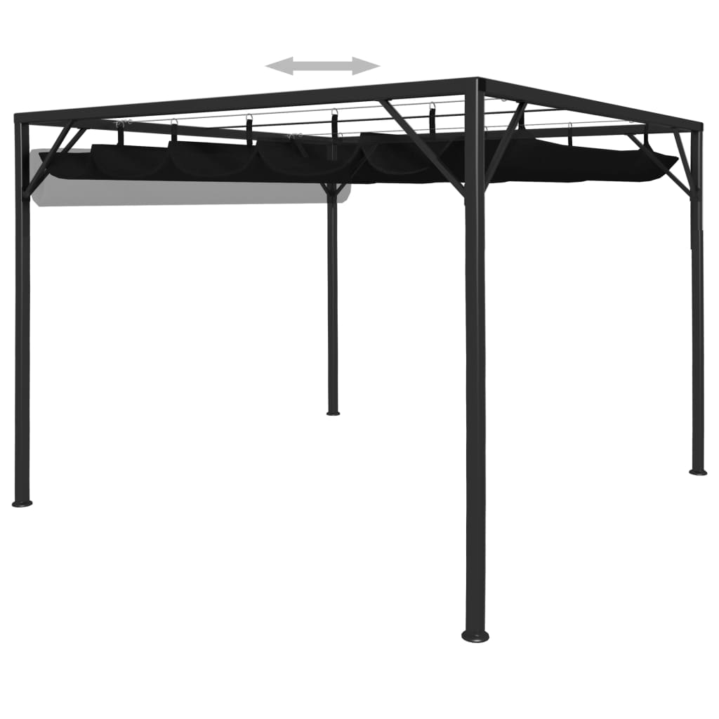 Gartenpavillon Mit Ausziehbarem Dach 3×3 M