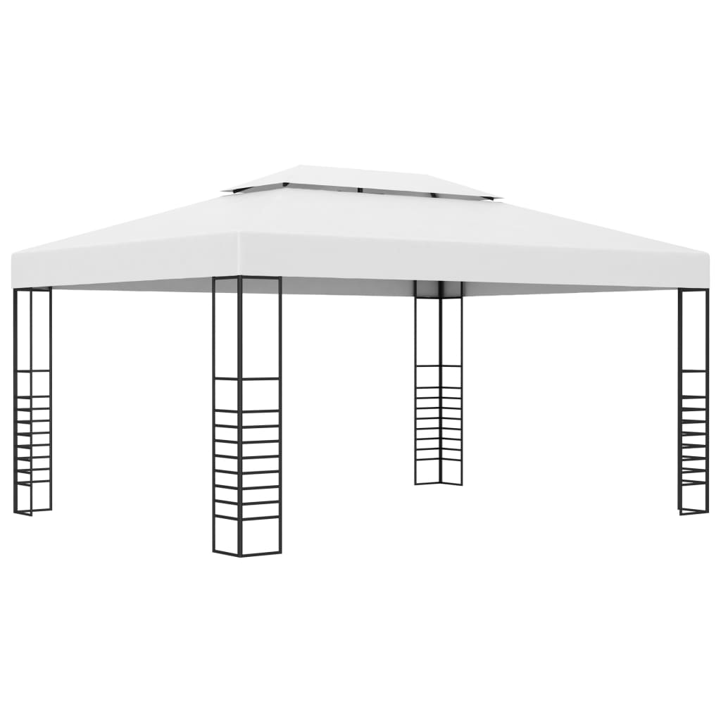 Gartenpavillon Pulverbeschichteter Stahl 4X3X2,7 M