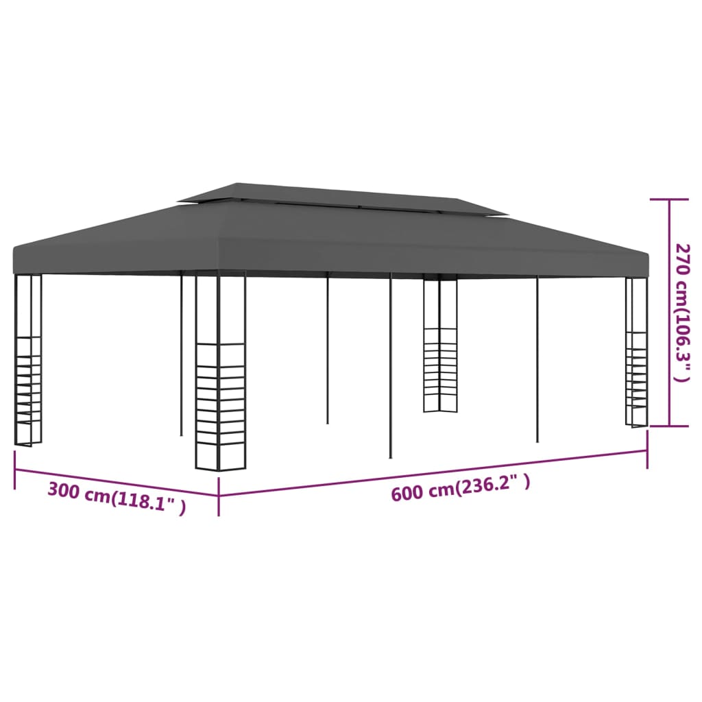 Gartenpavillon 3X6 M
