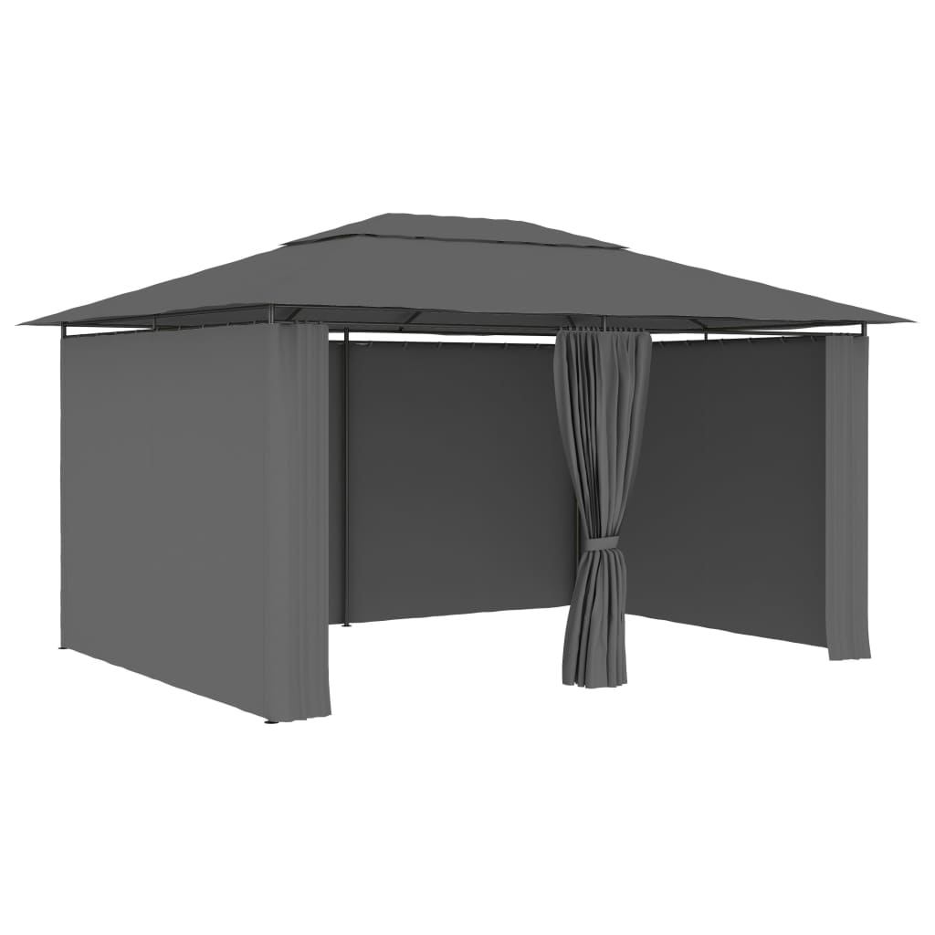 Gartenpavillon Mit Vorhängen 4 X 3 M