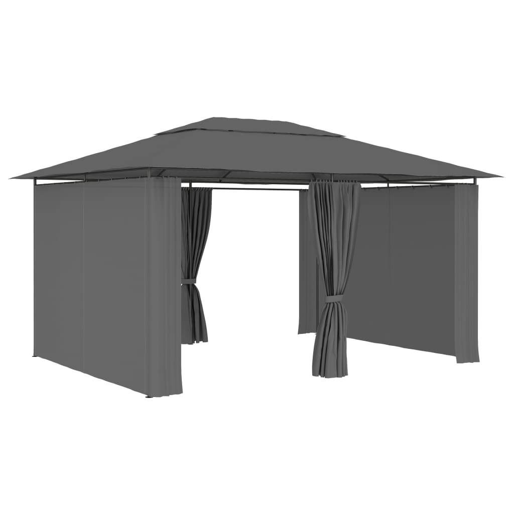 Gartenpavillon Mit Vorhängen 4 X 3 M