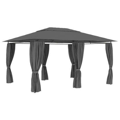 Gartenpavillon Mit Vorhängen 4 X 3 M