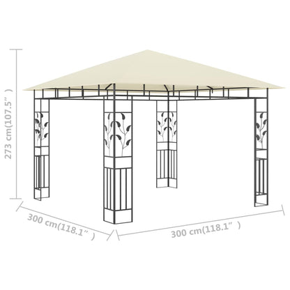 Pavillon Mit Moskitonetz 3X3X2,73 M 180 G/M²
