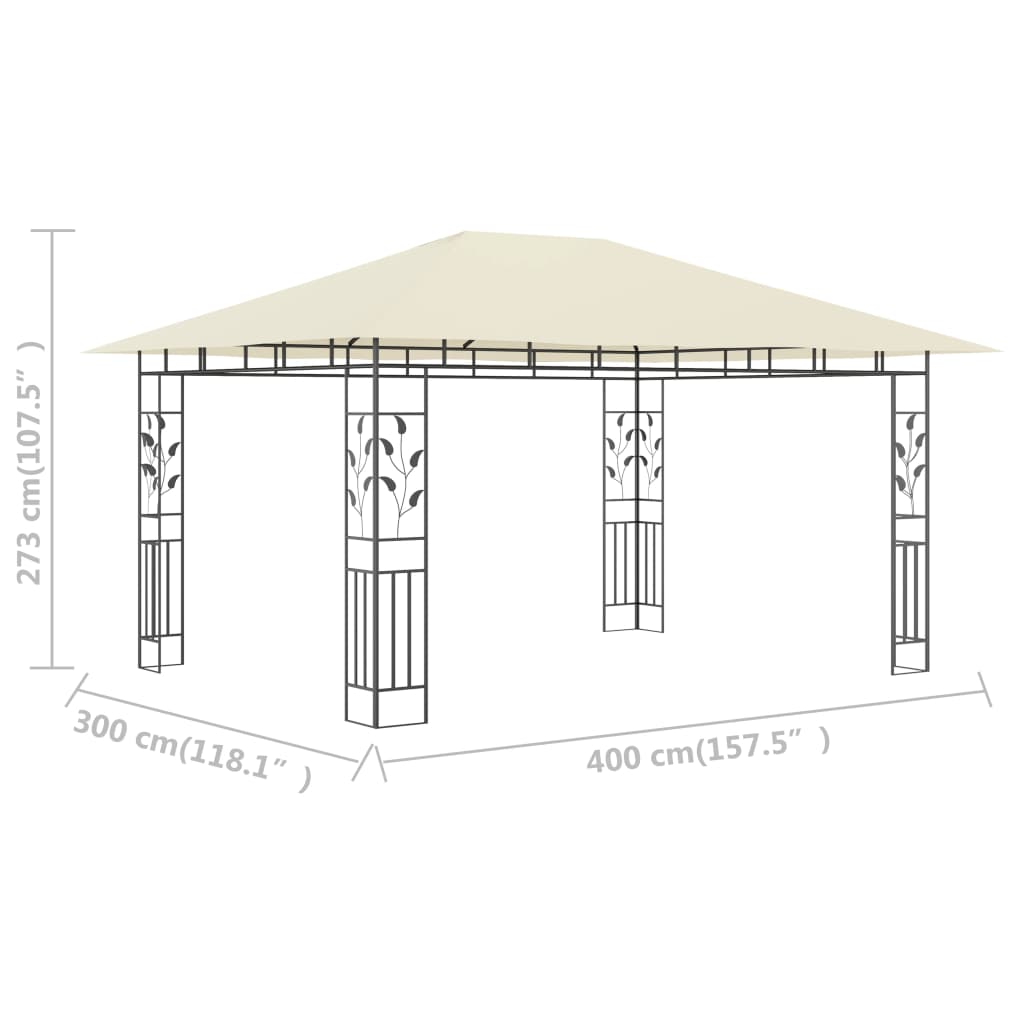 Pavillon Mit Moskitonetz 4X3X2,73 M 180 G/M²