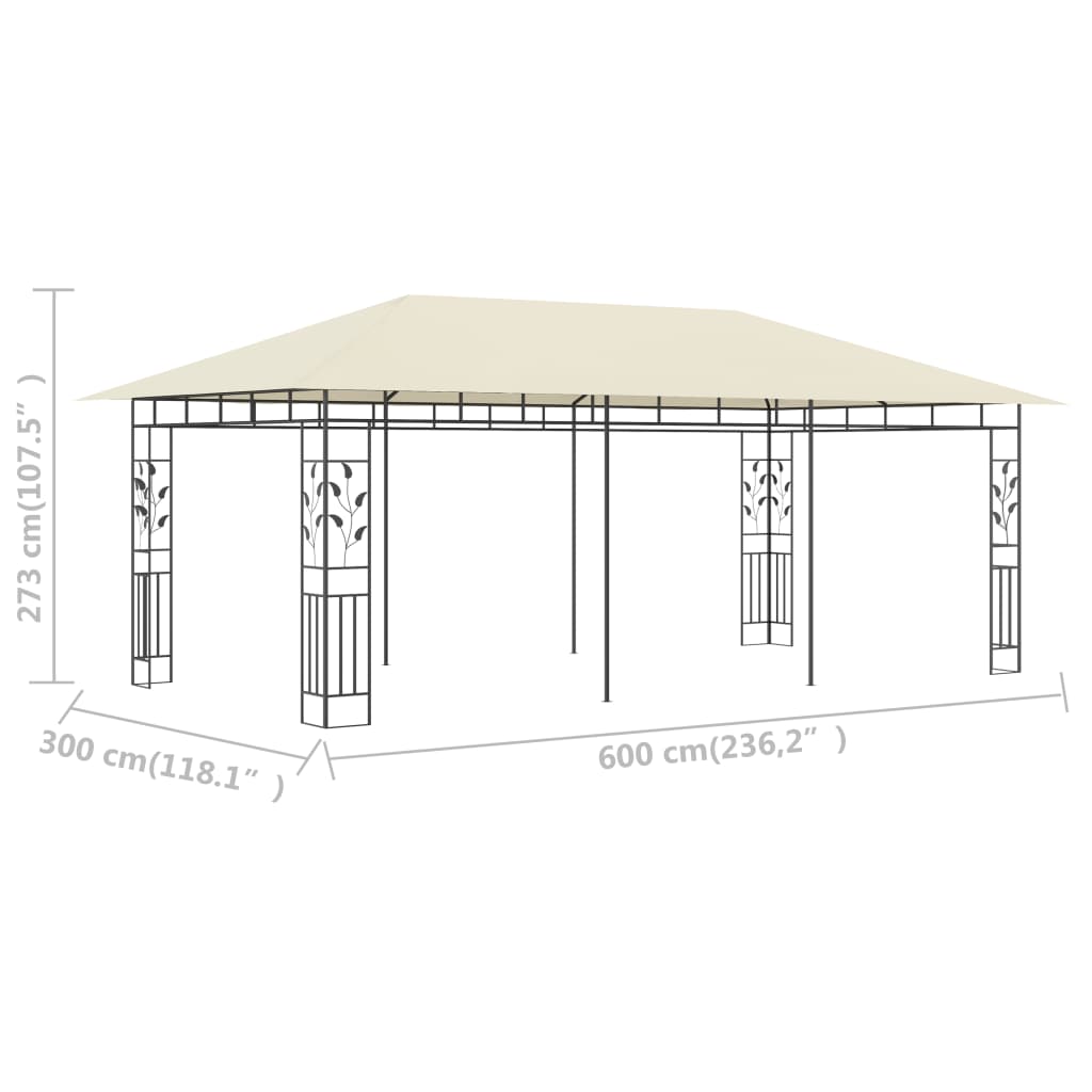 Pavillon Mit Moskitonetz 6X3X2,73 M