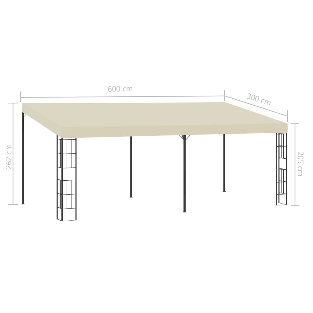Wand-Pavillon 3X6 M Stoff