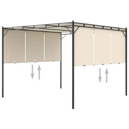 Gartenpavillon Mit Seitenvorhang 3X3X2,25 M