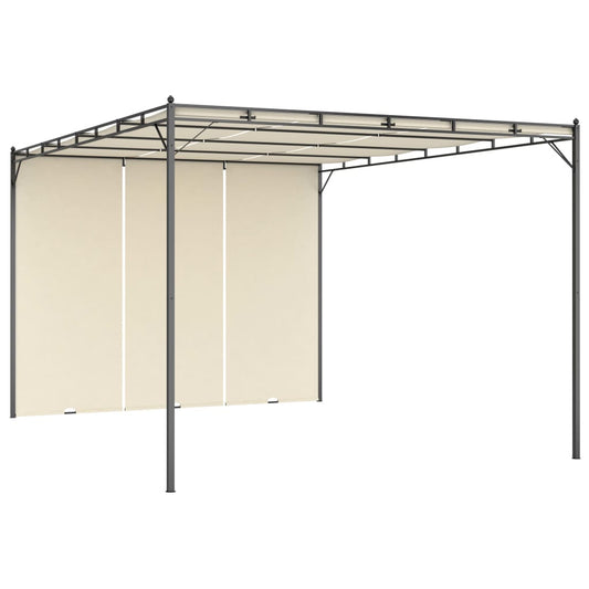 Gartenpavillon Mit Seitenvorhang 4X3X2,25 M
